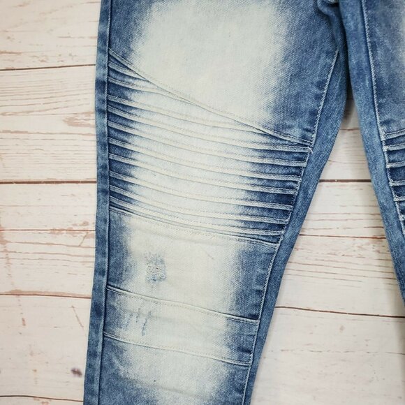 Southpole Men’s Skinny Distressed Stretch Denim Blue White Jeans Size 30x32 - Picture 3 of 11